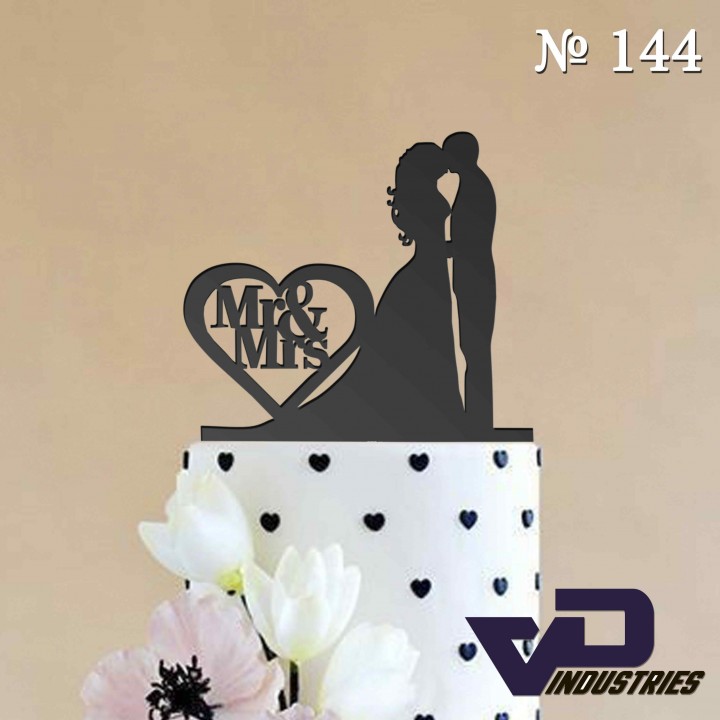 Топпер №144 "Жених и невеста - Mr&Mrs"