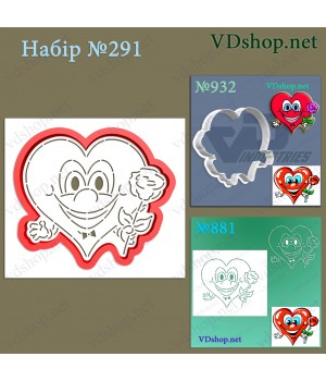 Набір №291 "Серце з трояндою"