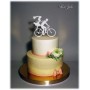 Топпер №25 "Жених и невеста на велосипеде"