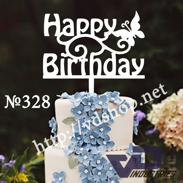 Топер №328 "Happy Birthday"