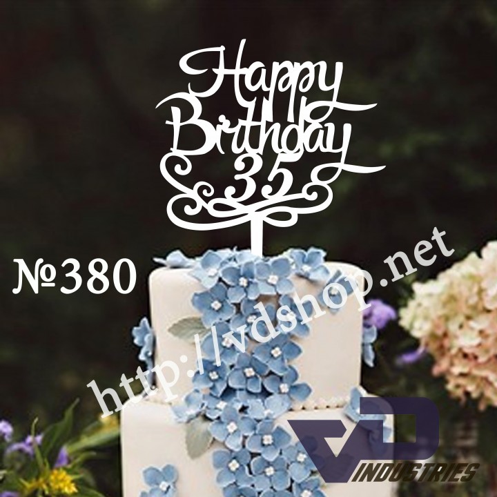 Топер №380 "Happy Birthday 35" 