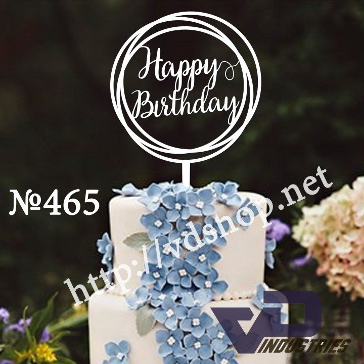 Топпер №465 "Happy Birthday"