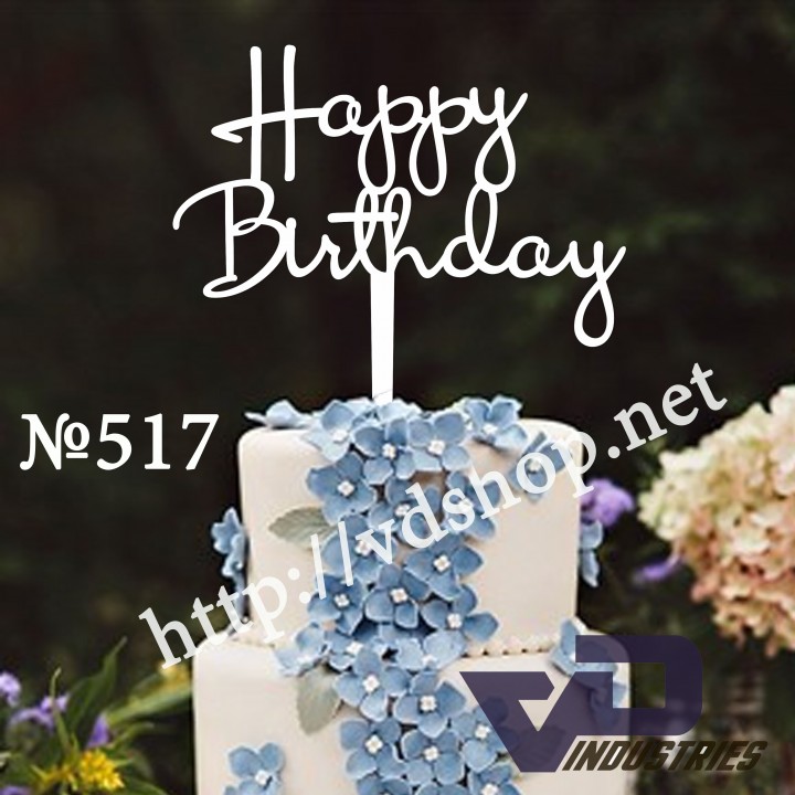 Топер №517 "Happy Birthday"