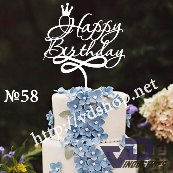 Топер № 58 "Happy Birthday"
