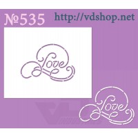 Трафарет многоразовый №535 "Love"