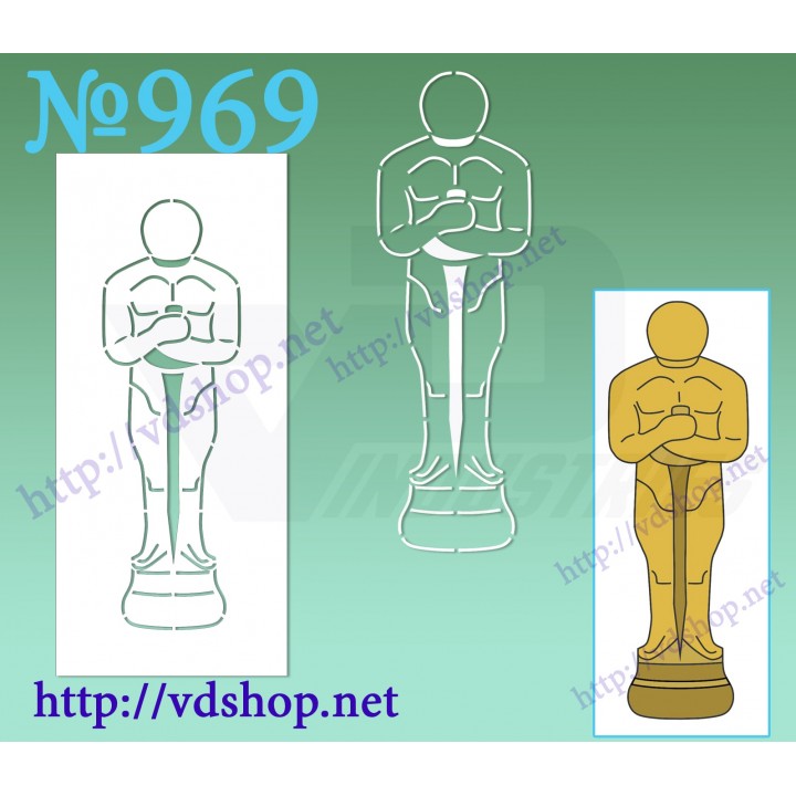 Трафарет многоразовый контурный №969 "Оскар"