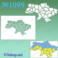 Трафарет багаторазовий №1099 "Мапа України"