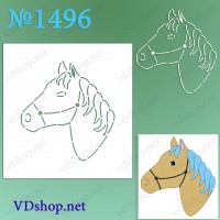 Трафарет багаторазовий №1496 "Голова коня"