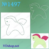 Трафарет багаторазовий №1497 "Конячка"