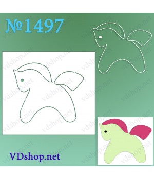 Трафарет багаторазовий №1497 "Конячка"