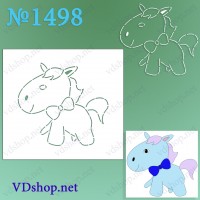 Трафарет багаторазовий №1498 "Конячка"