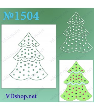 Трафарет багаторазовий №1504 "Ялинка"