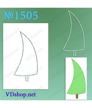 Трафарет багаторазовий №1505 "Ялинка трикутна покоса"