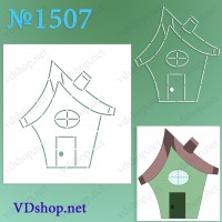 Трафарет багаторазовий №1507 "Будиночок з димарем"