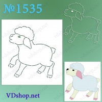 Трафарет багаторазовий №1535 "Барашек"
