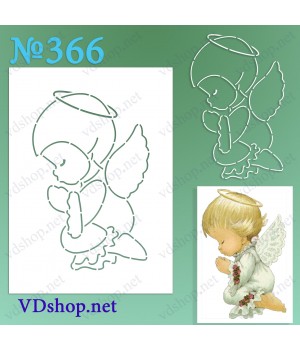 Трафарет багаторазовий №366 "Ангелятко молиться"