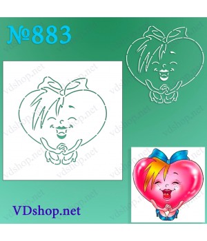 Трафарет багаторазовий №883 "Серце в туфельках" Трафарет багаторазовий №883 "Серце в туфельках"