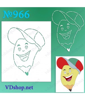 Трафарет багаторазовий №966 "Олівець у кепці"