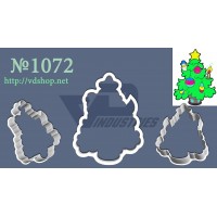 Вирубка №1072 "Пишна ялинка з іграшками"