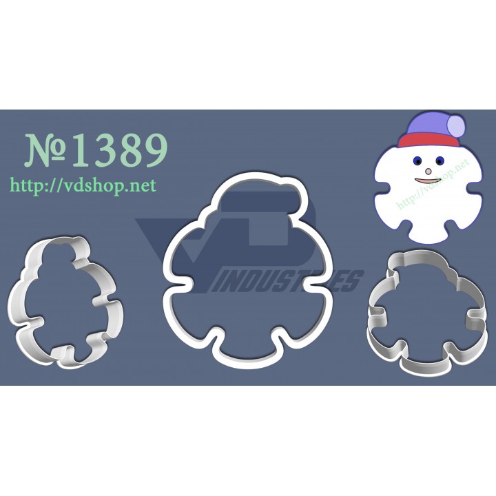 Вирубка №1389 "Сніжинка в шапці"