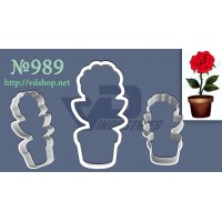 Вирубка №989 "Троянда в горщику"