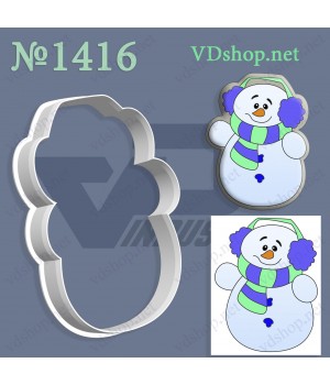 Вирубка №1416 "Сніговик в навушниках"