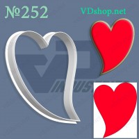 Вирубка №252 "Серце подовжене вигнуте"