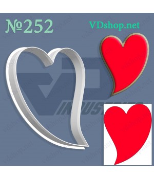 Вирубка №252 "Серце подовжене вигнуте"