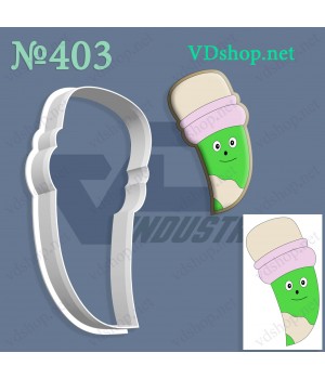 Вирубка №403 "Олівець вигнутий з гумкою"