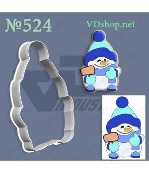 Вирубка №524 "Сніговик з табличкою"