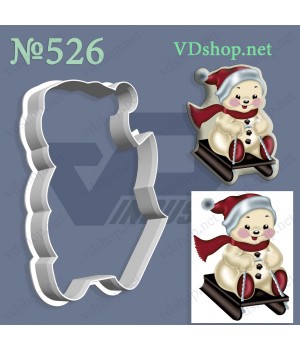 Вирубка №526 "Сніговик на санках"