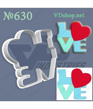 Вирубка №630 "LOVE з серцем"