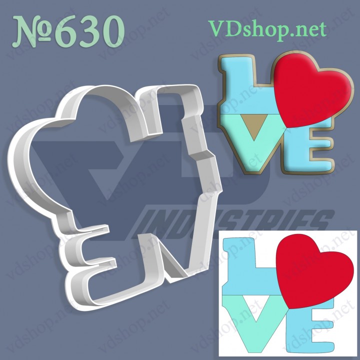 Вирубка №630 "LOVE з серцем"
