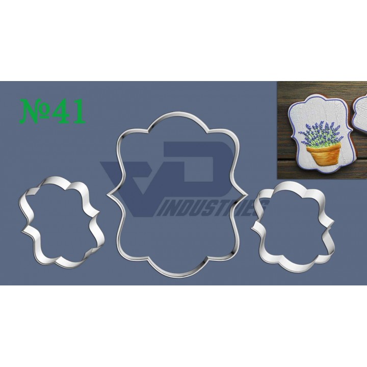 Вырубка №41 \"Рамочка\" - VD Industries Трафареты Вырубки Топперы